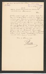 k.k. naturhistorisches Hofmuseum, Intendanzakten 1885-1896 (Hauer), Aktenzahl Z.96/1892, Seite 1